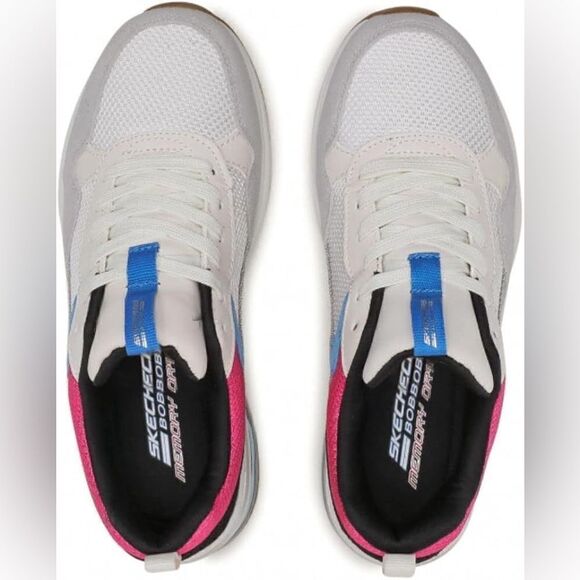 Skechers Bobs Pulse Air Sunrise Song White Grey Sneakers Size 6.5 - Picture 5 of 13